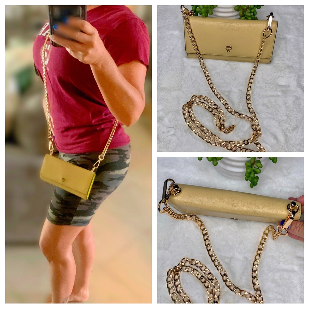 MCM Long Ivana Bloom Trifold Wallet on Chain (WOC)